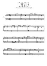 Téléchargez l'arrangement pour piano de la partition de Chester en PDF